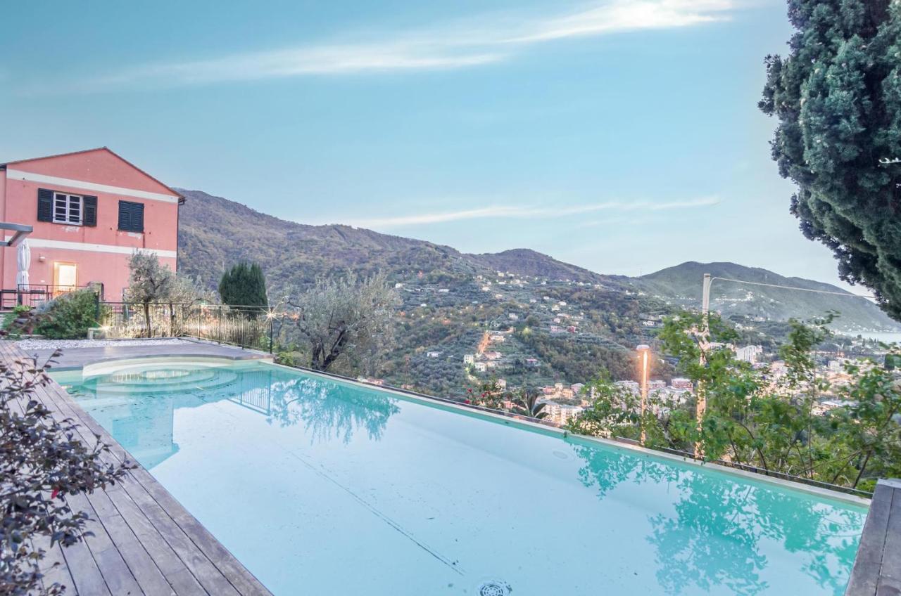 Recco Apartment With View And Pool Dış mekan fotoğraf
