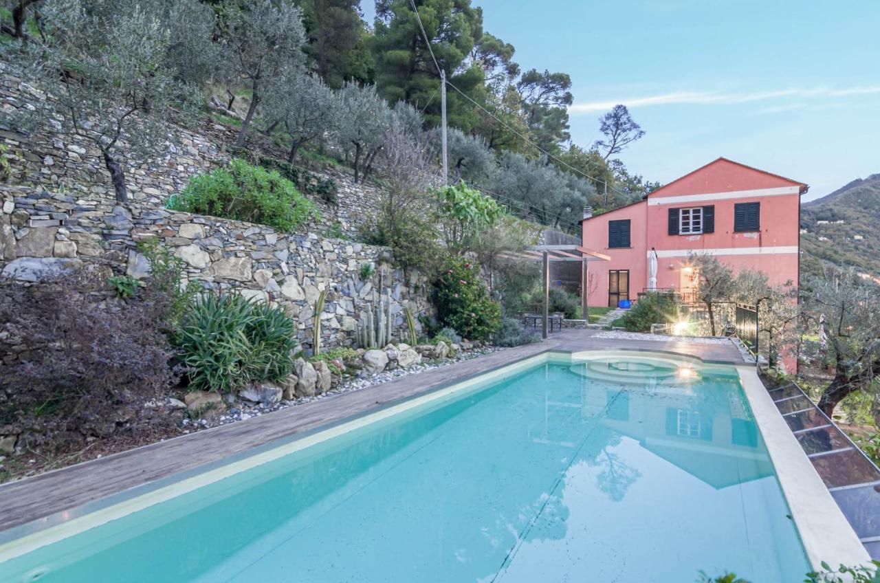 Recco Apartment With View And Pool Dış mekan fotoğraf